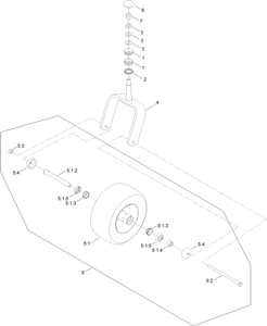 Caster Fork and Wheel Assembly