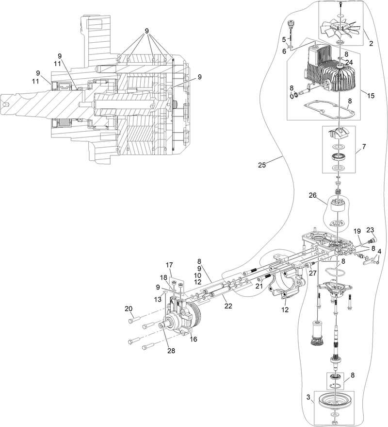 LH Hydro Assembly No 135 7905