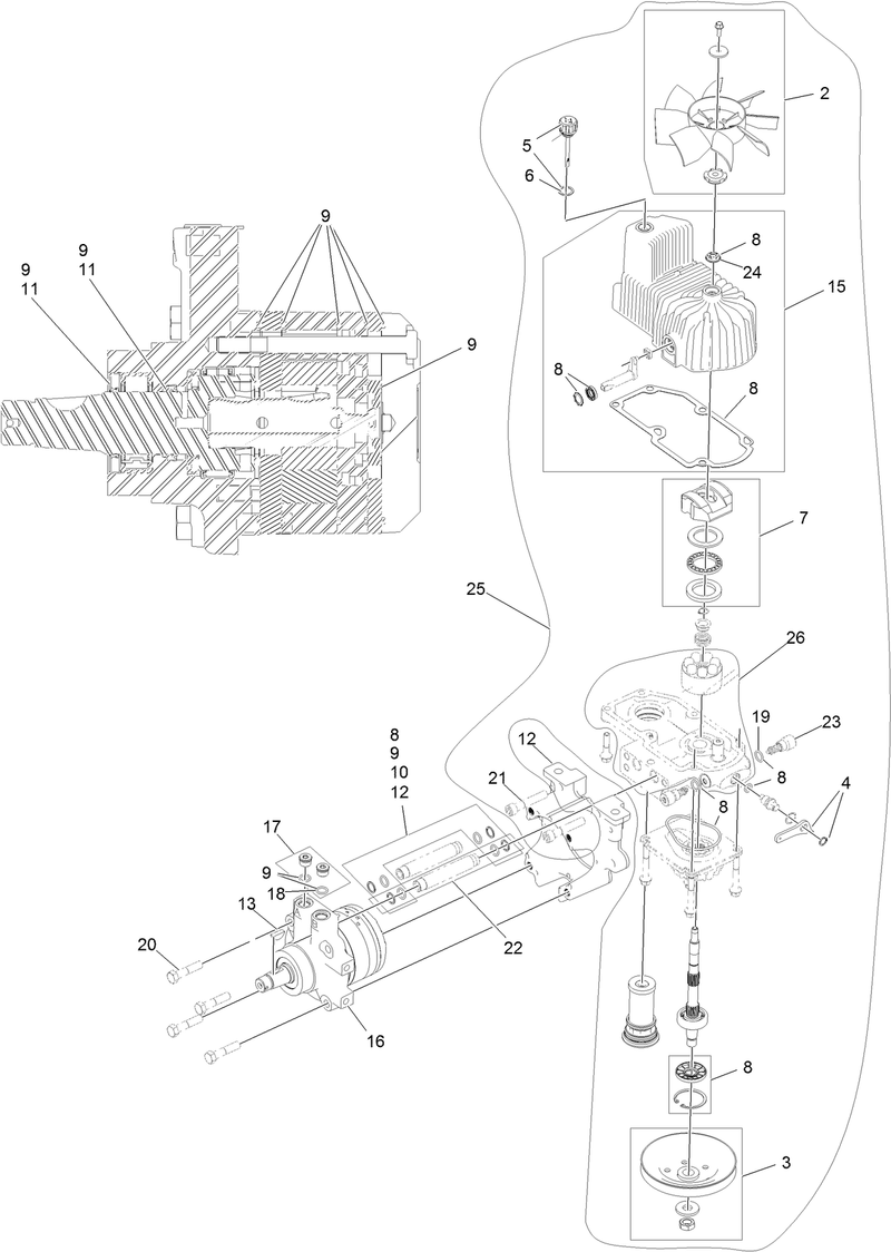 LH Hydro Assembly No 126 1319
