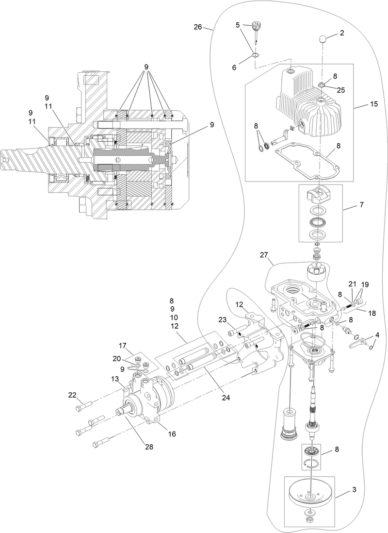 LH Hydro Assembly No 135 7901