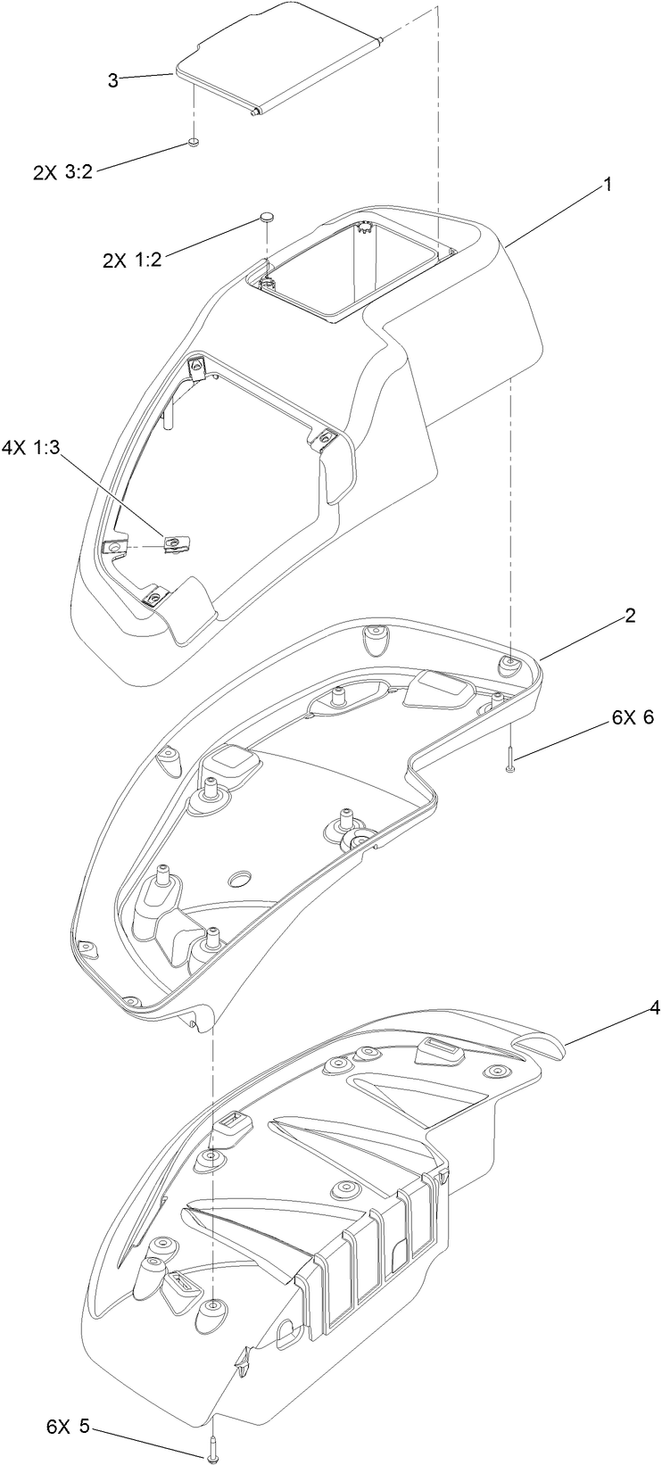 RH Console Assembly No 115 7400