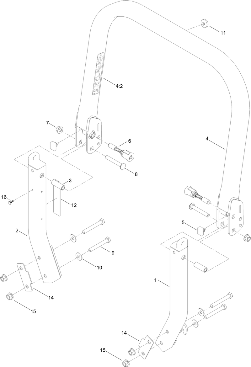 Roll Over Protection System Assembly No 109 9211