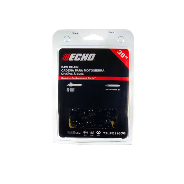 Echo 72LPX116CQ 36" Saw Chain 3/8 .050 116DL for CS800P and CS-8000 Chainsaws