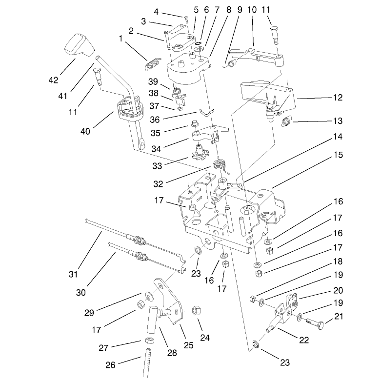 Power Shift Control Assembly