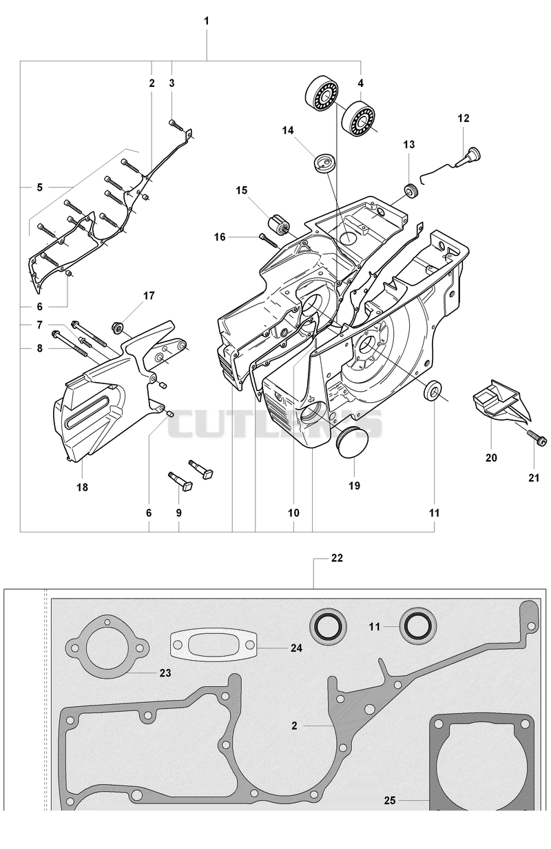 Crankcase Gasket Kit and Cutter Arm