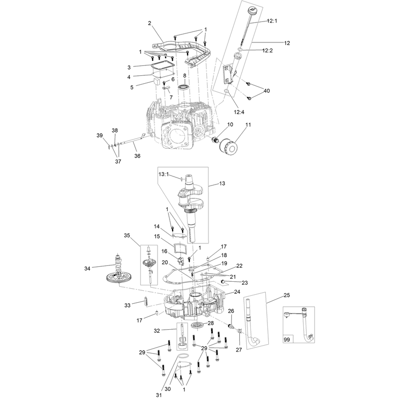 Crankcase and Crankshaft Assembly