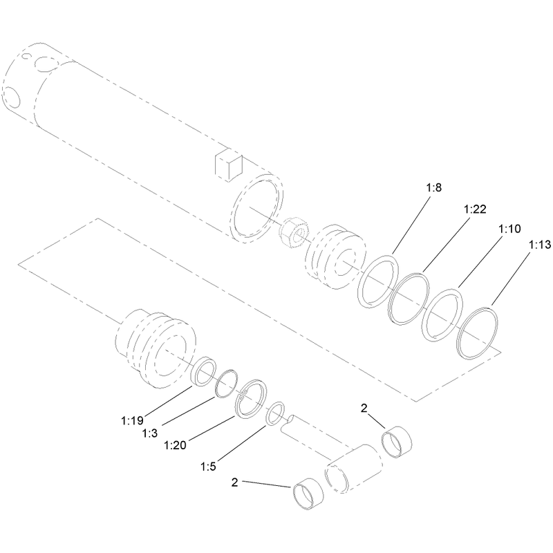 Hydraulic Cylinder Assembly No 107-9473