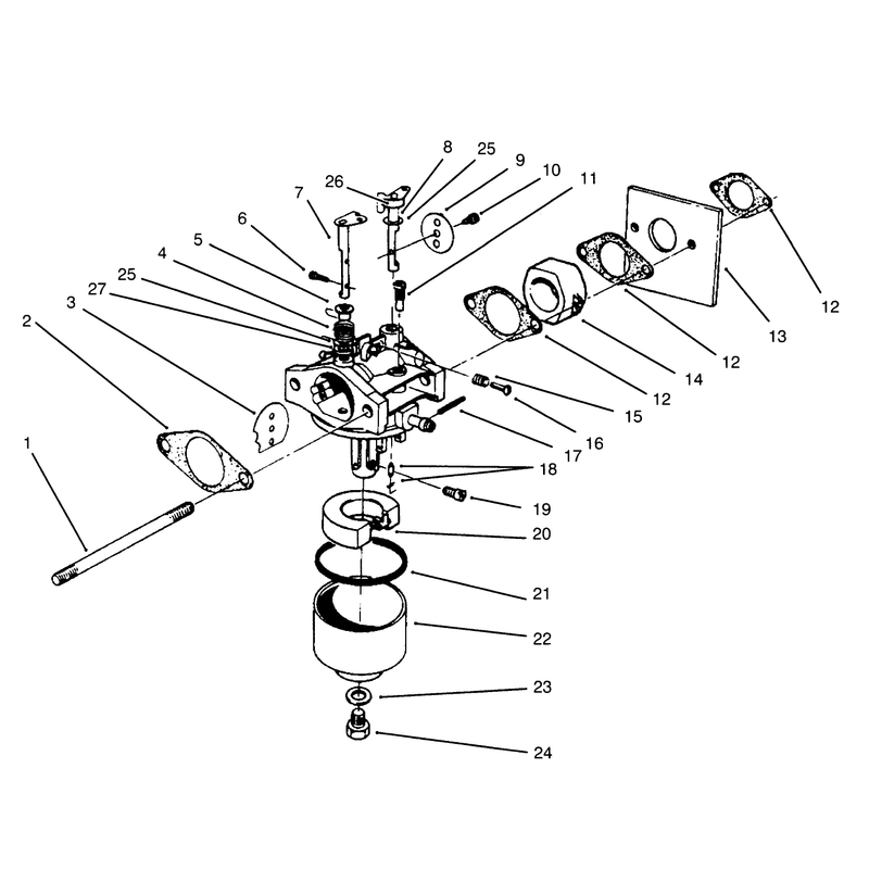 Carburetor Assembly Model No 47pr4-3
