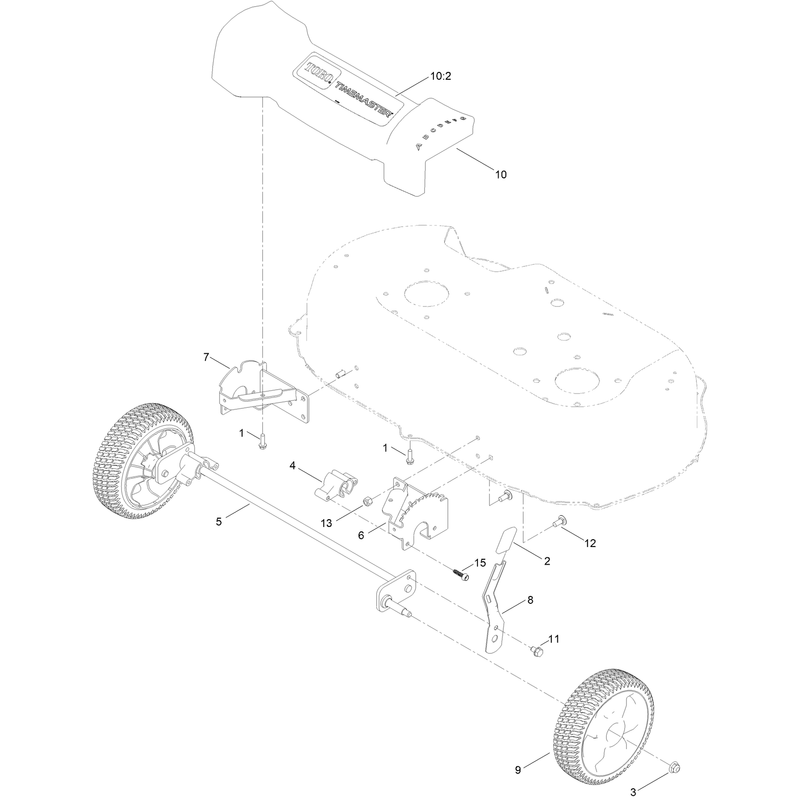 Front Wheel and Height of Cut Assembly