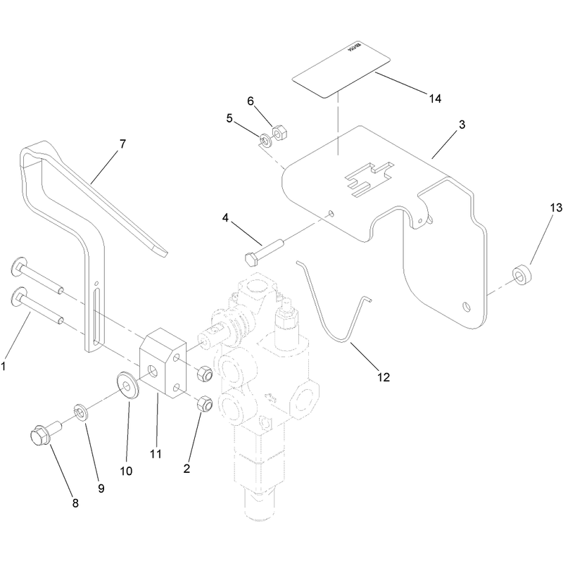 Auxiliary Valve Control Lever Assembly