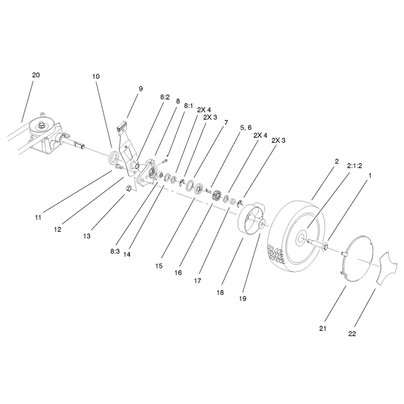Gear Case and Wheel Assembly