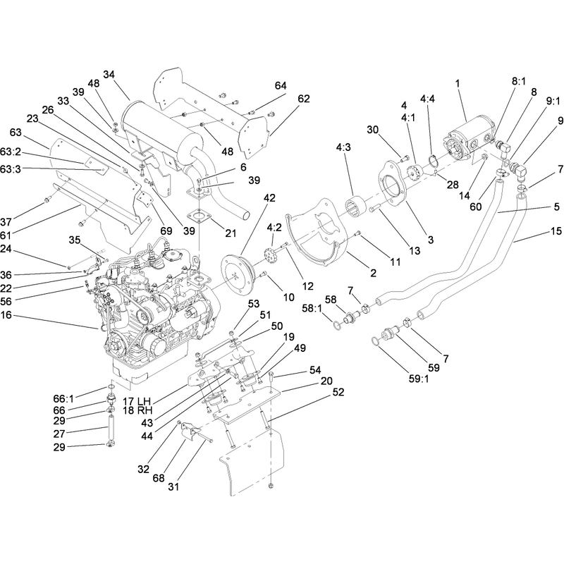 Engine and Pump Assembly