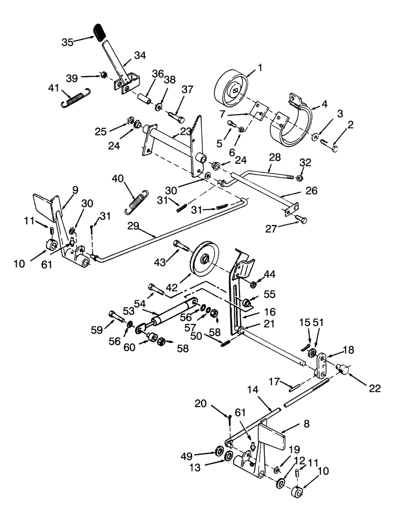 Clutch Brake And Speed Control Linkage