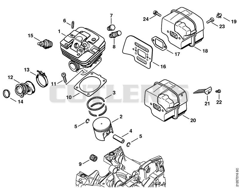 Cylinder, Muffler