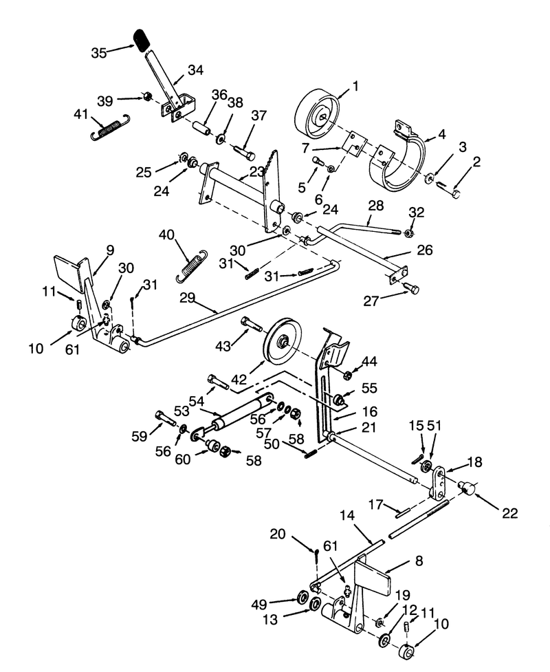 Clutch Brake And Speed Control Linkage