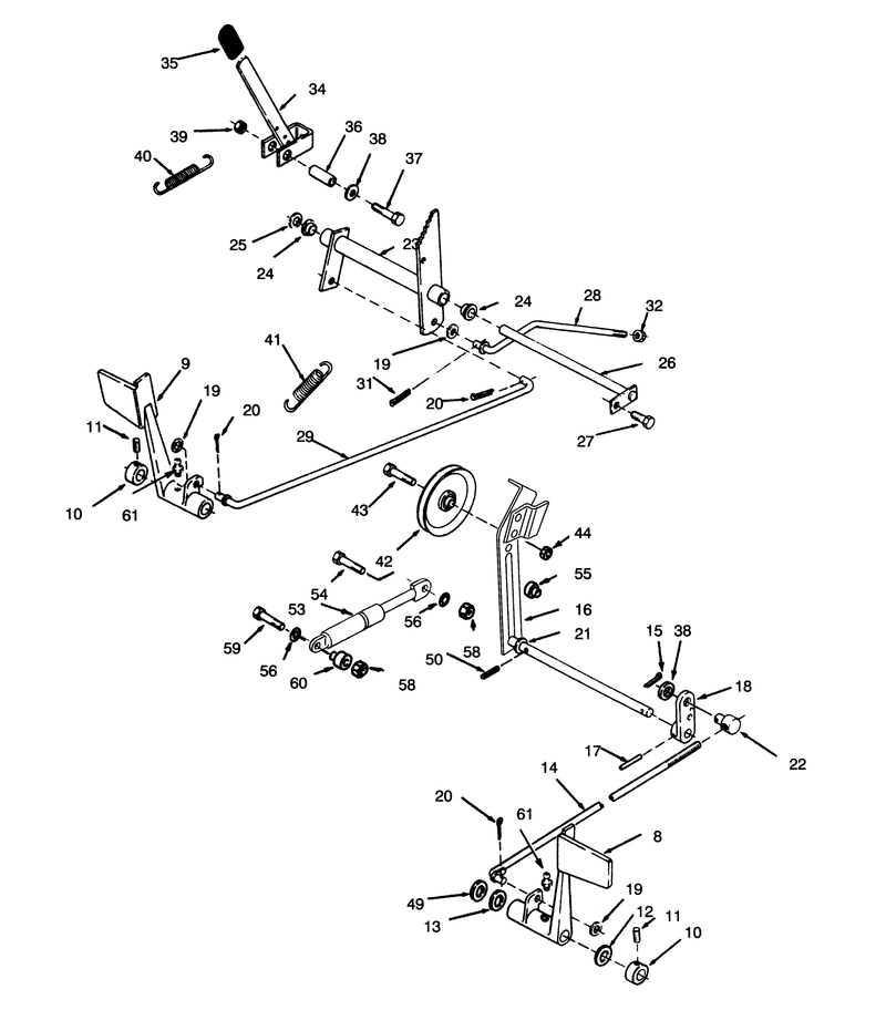 Clutch Brake And Speed Control Linkage