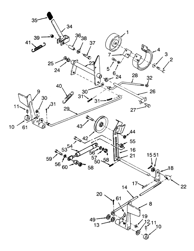 Clutch Brake And Speed Control Linkage