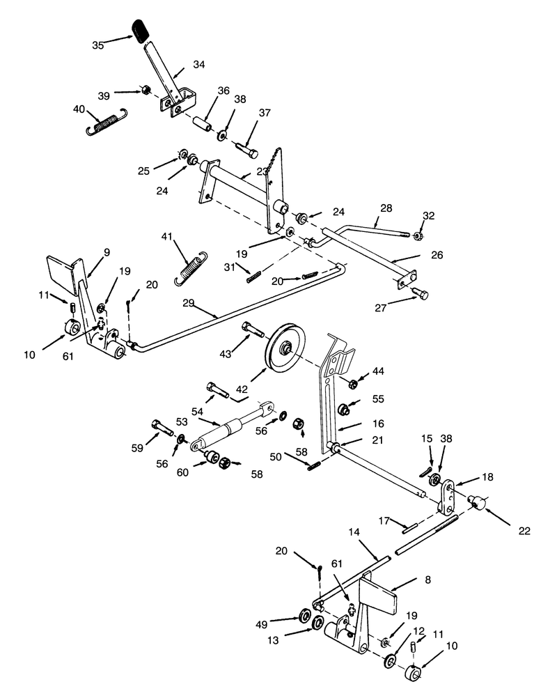 Clutch Brake And Speed Control Linkage