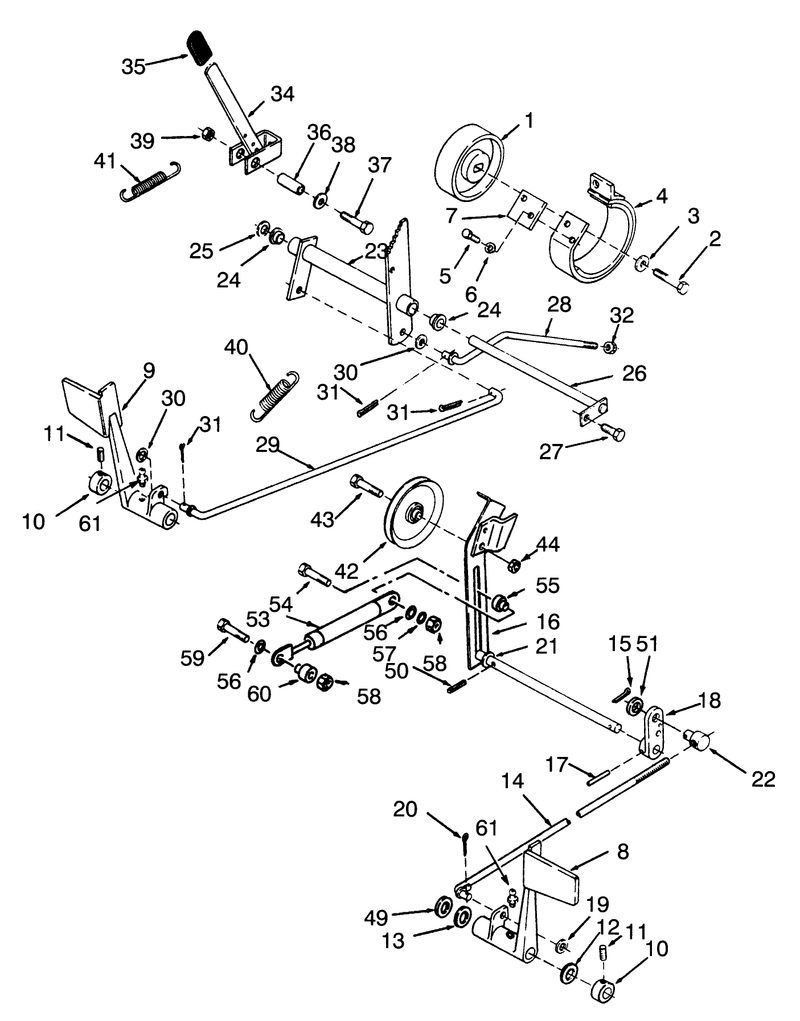 Clutch Brake And Speed Control Linkage