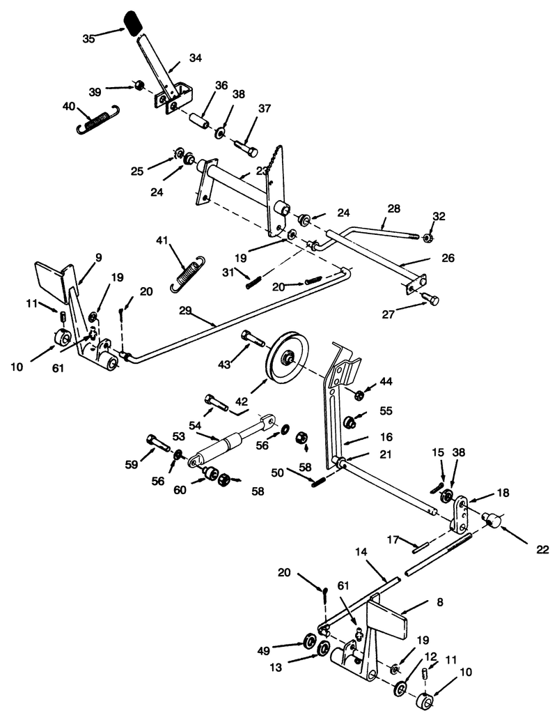 Clutch Brake And Speed Control Linkage