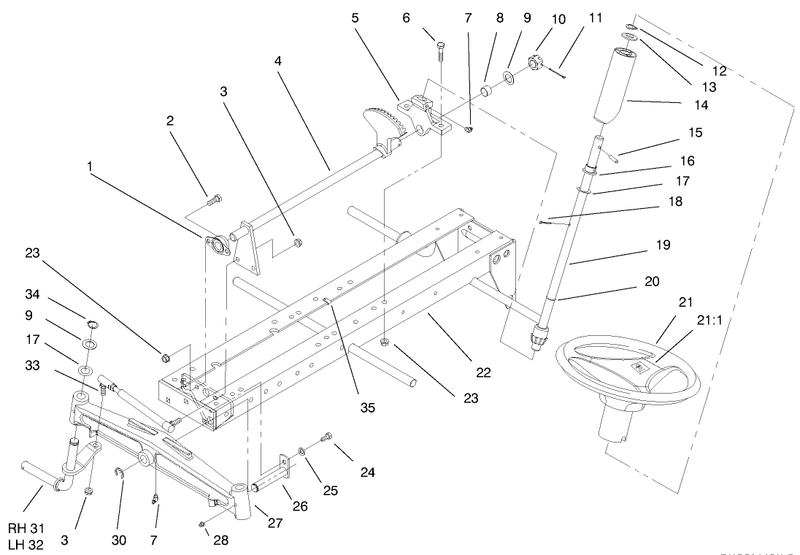Frame Axle And Steering System
