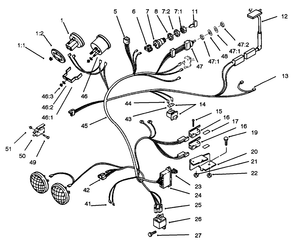 416 H Wire Harness Attachment and Component S