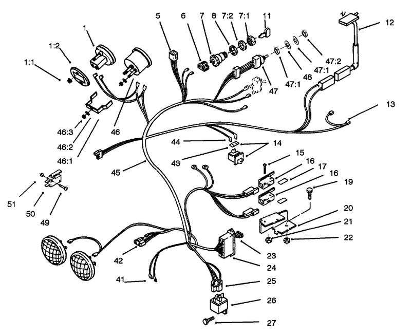 416 H Wire Harness Attachment and Component S