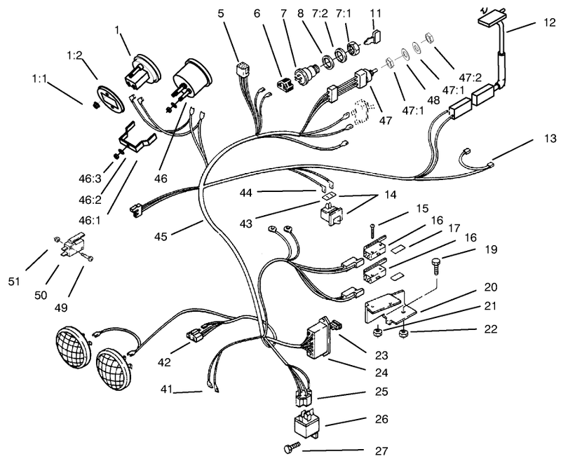 416 H Wire Harness Attachment and Component S