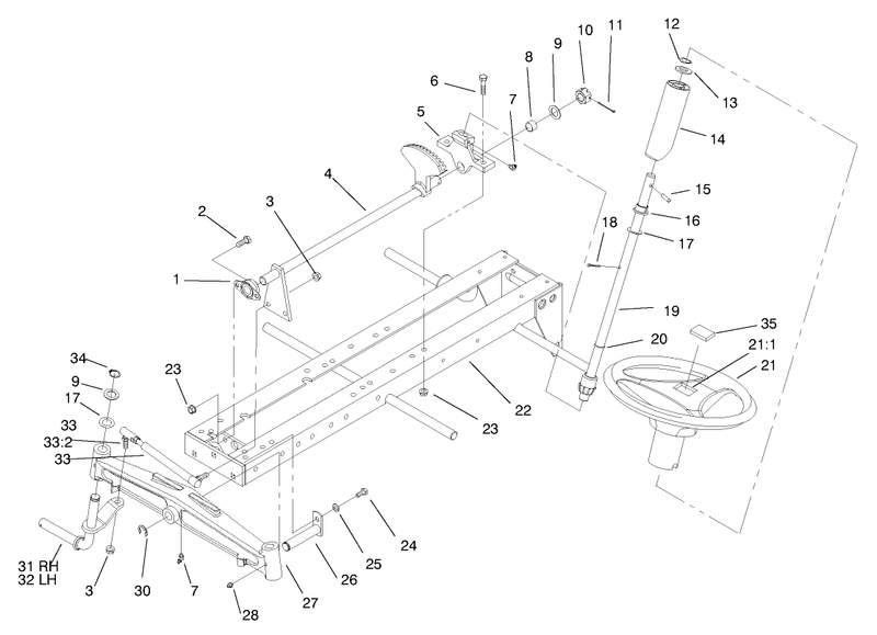 Frame Axle And Steering System