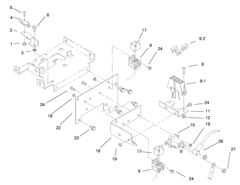 Hoodstand Electrical Housing and Wire Harness