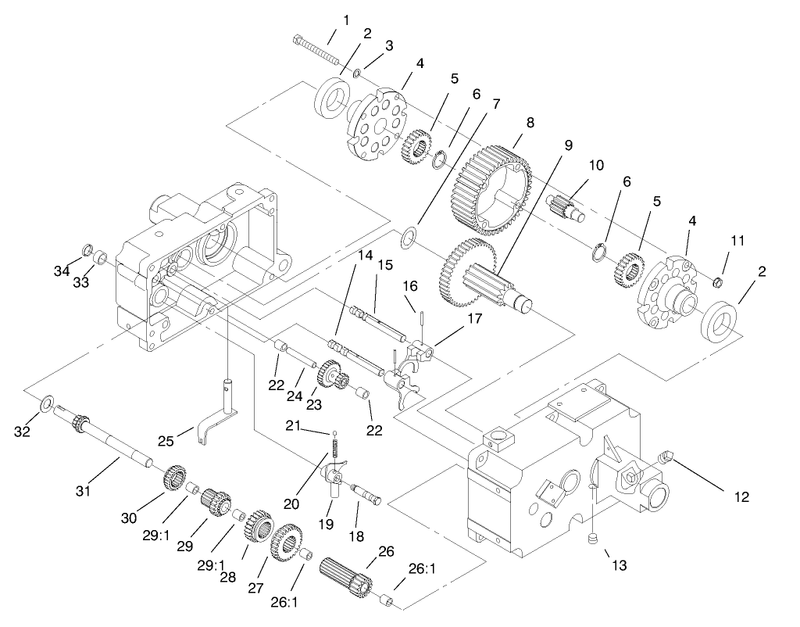 Transmission 8 Speed 4 Pinion continued