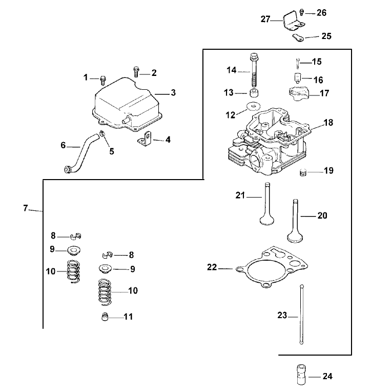 Cylinder Headvalve and Breather model 73429 Only