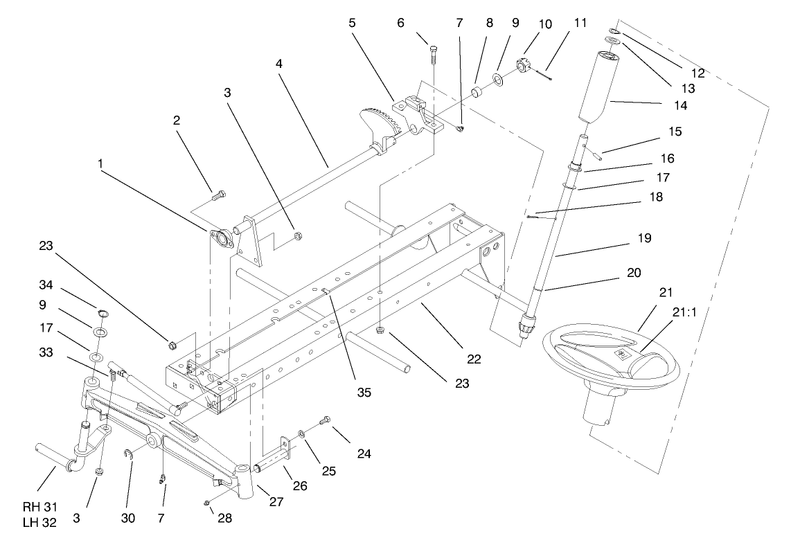 Frame Axle And Steering System