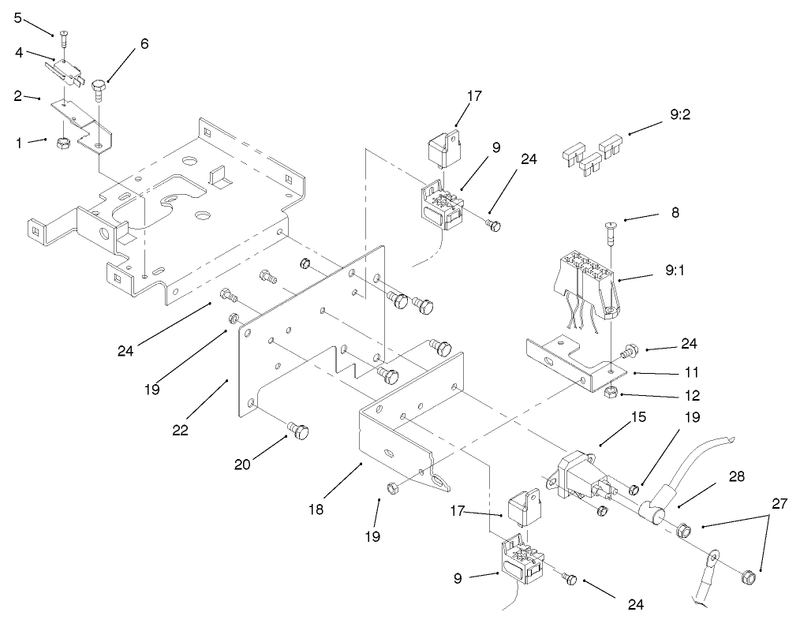 Hoodstand Electrical Housing and Wire Harness