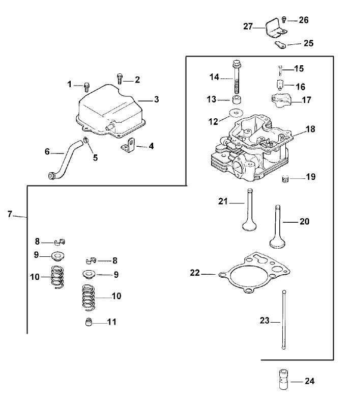 Cylinder Headvalve and Breather model 73449 Only