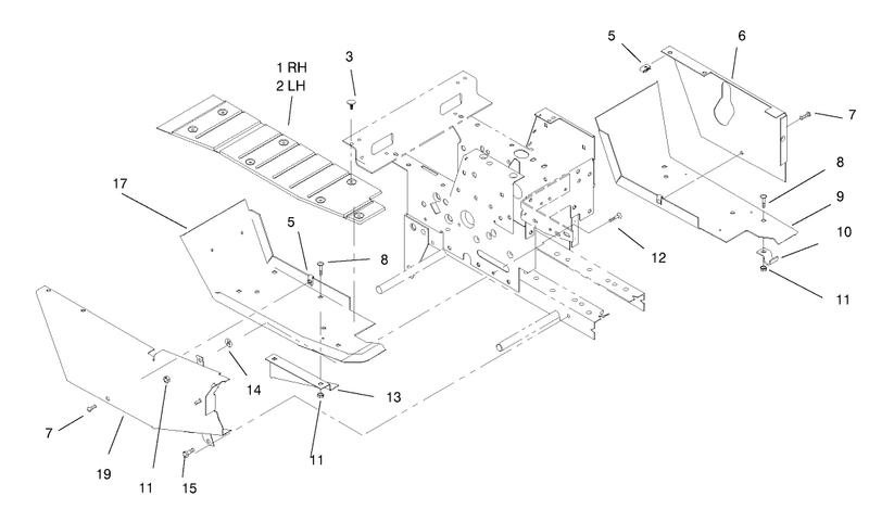 Footrest and Hoodstand Side Covers Assembly
