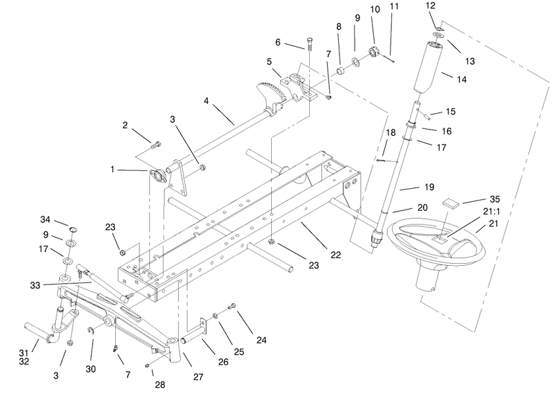 Frame Axle and Steering System
