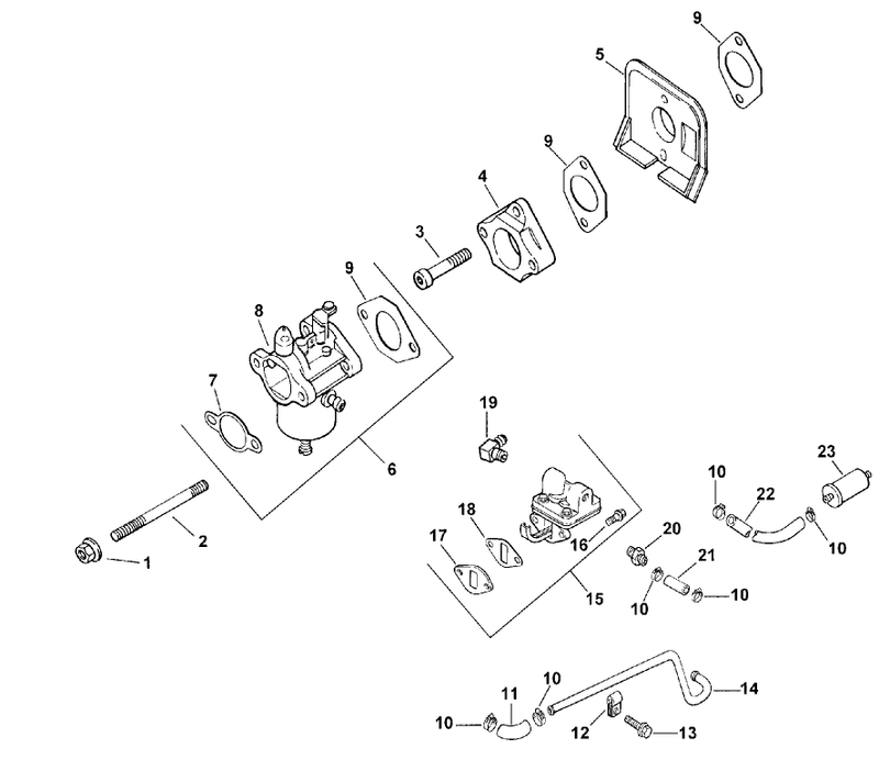 Carburetor And Fuel Pump model 73429 Only