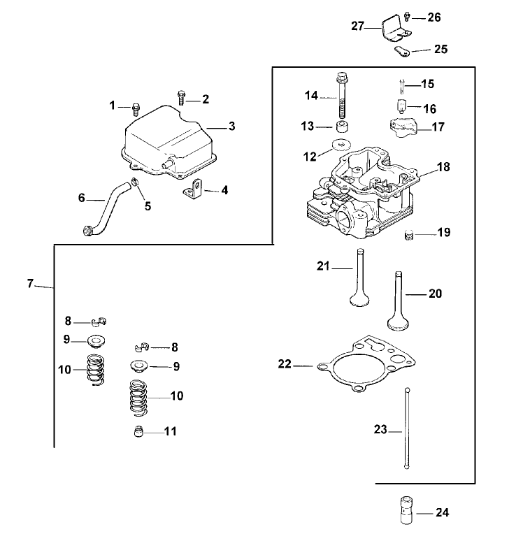 Cylinder Headvalve And Breather model 73449 Only