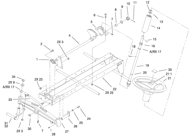 Frame Axle And Steering System