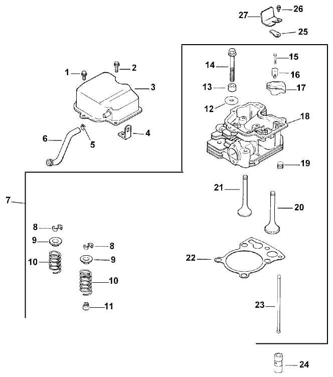 Cylinder Headvalve and Breather model 73449 Only