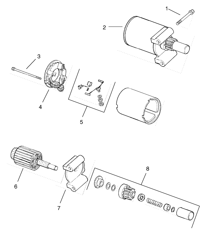 Starter Assembly Kohler Model Ch15s 44533