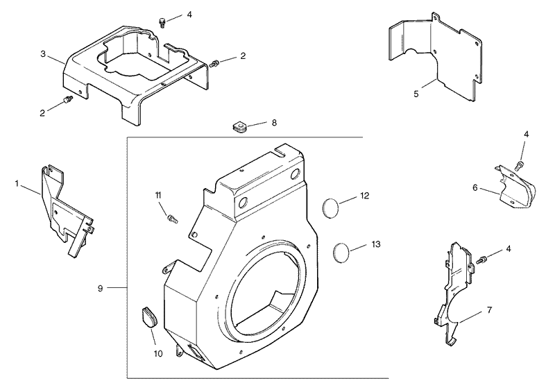 Blower Housing Assembly Kohler CH15S 44533.gif
