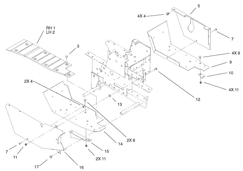 Footrest and Hoodstand Side Cover Assembly