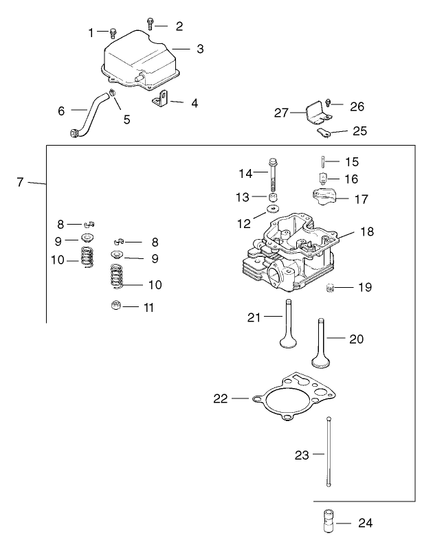 Head Valve Breather Assembly Kohler CH15S 44533