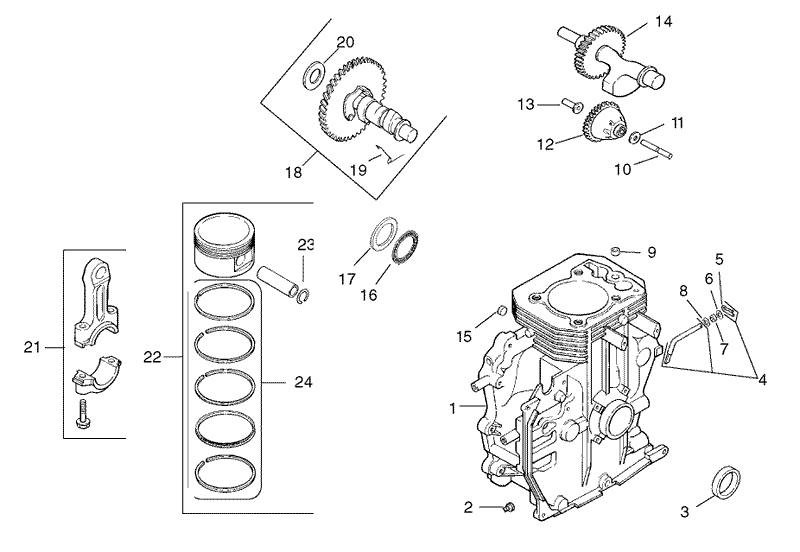 Crankcase Assembly Kohler CH15S 44533