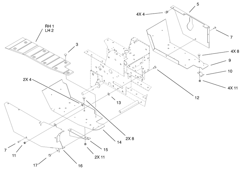 Footrest And Hoodstand Side Cover Assembly