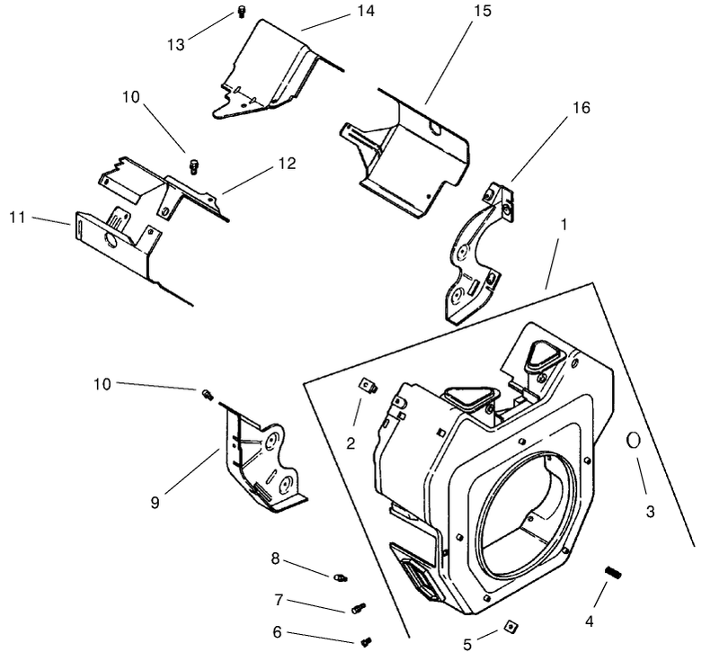 Group 6 Blower Housing and Baffles models 73542 and 73570