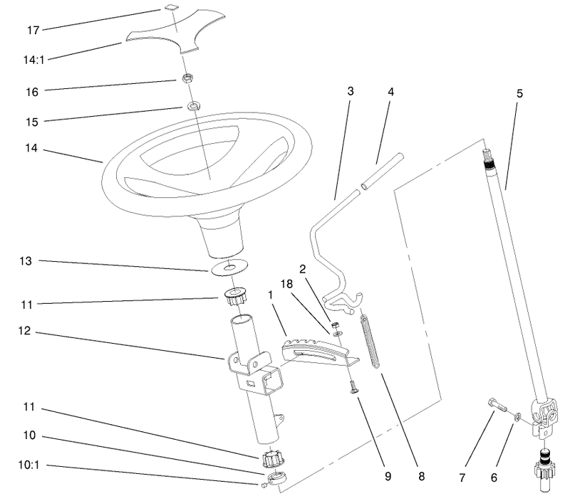 Manual Steering and Tilt Assembly