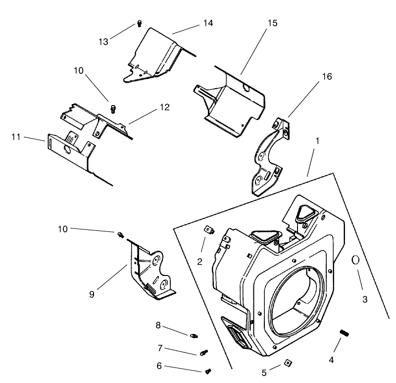 Group 6 Blower Housing and Baffles model 73542 and 73570